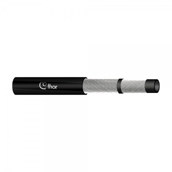 8 Thor universal pressure hose for transporting petroleum products for diesel and mineral oil, grease> 50%, unleaded fuel with max. 5% MTBE and 15% oxygen compounds. Used in agricultural machinery, engine cooling systems and wherever grease, compressed air, water, fuel or oil is used.