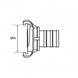 GOST couplings with serrated shank for fire hoses. Made from aluminum.