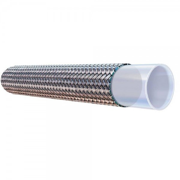 25 works with pressed nozzles. The hose is used to transport steam, grease and various chemicals.