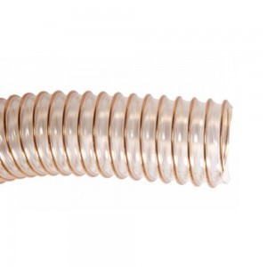 318 flexible polyurethane hose for the transport of light solids (eg sawdust, grain, fodder) as well as air and some industrial gases. Widely used in industry (woodworking), agriculture.